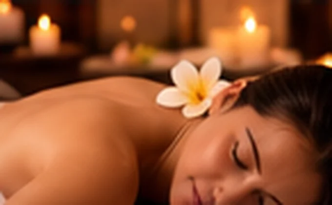 Editorial illustration of aromatherapy massage