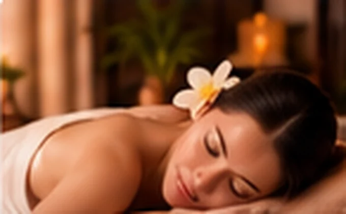 Editorial illustration of relaxing massage